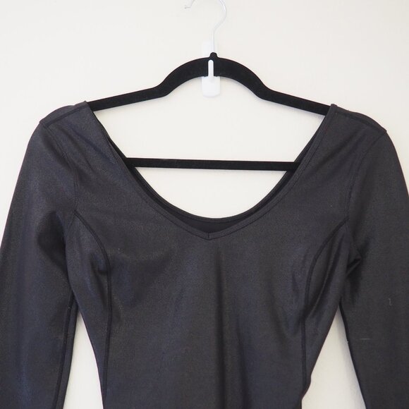 * Lululemon Align Long Sleeve Radiant Foil Shine Print Black Shirt sz 2 - Picture 6 of 11